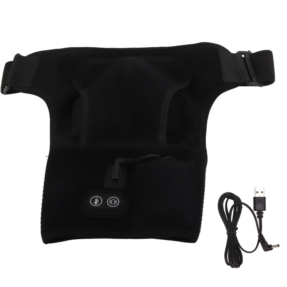 Heated Shoulder Brace Wrap Men Women Muscle Relax Electric Heating Vibration Massage Shoulder Pad