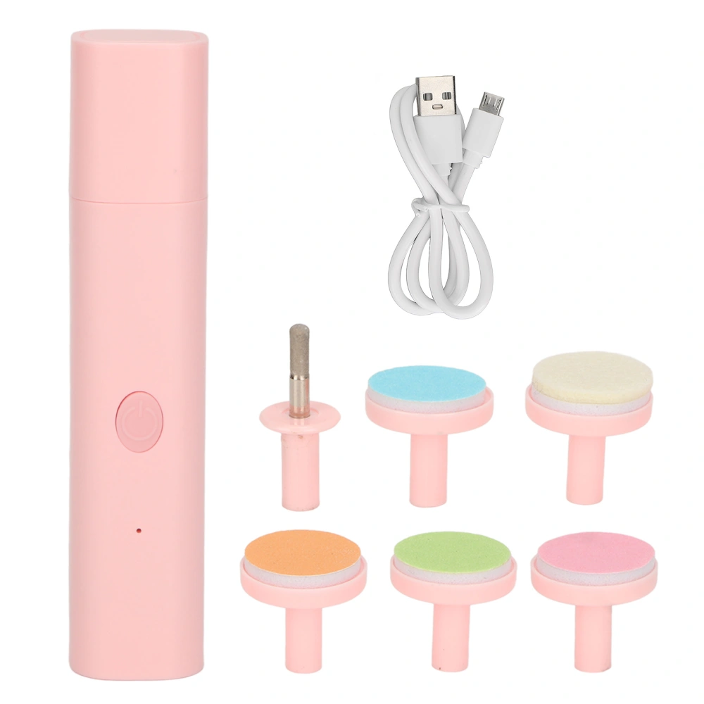 Baby Nail Trimmer Electric Soft Polishing Head Grinding Head Baby Nail Clipper for Home Pink