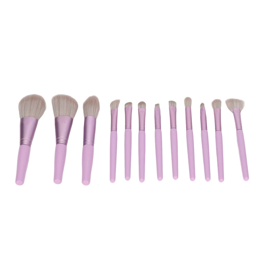 12 Pcs Professional Makeup Brushes Set Purple Portable Cosmetics Foundation Powder Blush Eyeshadow Face Beauty Tools