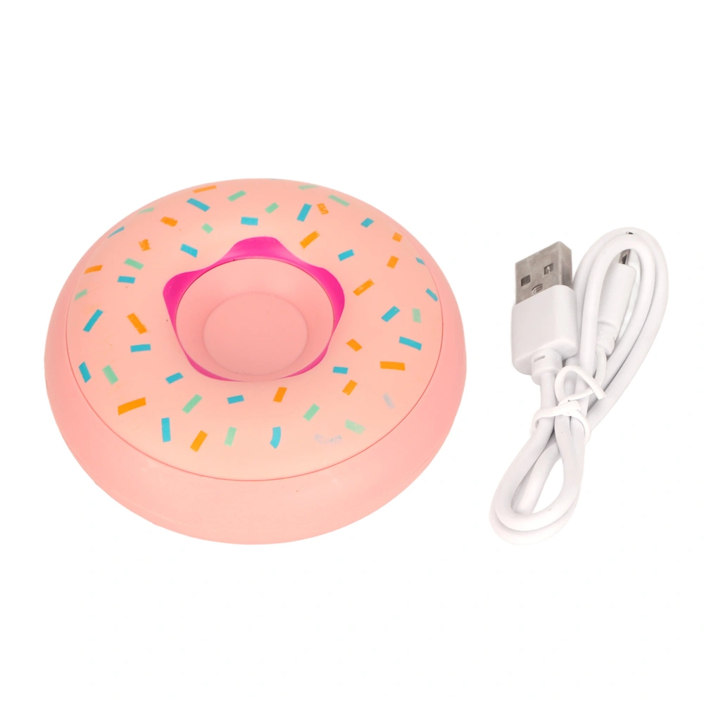 Electric Hand Warmer USB Rechargeable 3 Gears Doughnut Shape Pocket Hand Heater for Travel Home Office Pink A