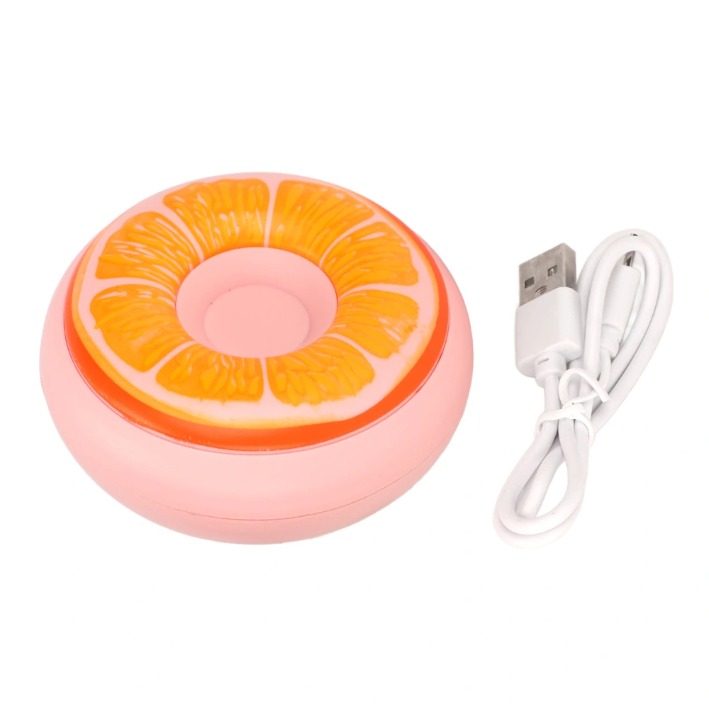 Electric Hand Warmer USB Rechargeable 3 Gears Doughnut Shape Pocket Hand Heater for Travel Home Office Pink F