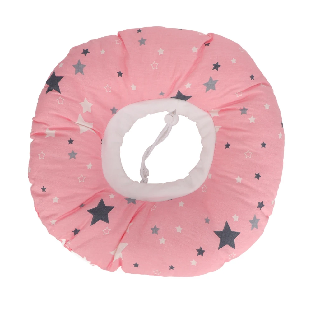 Piercing Ear Pillow Doughnut Shape Support Head Pink Resilience Cotton Ear Guard Pillow