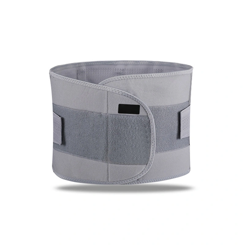 Adjustable Compression Back Support Belt Breathable Comfortable Elastic Abdominal Binder for Men Women L Grey