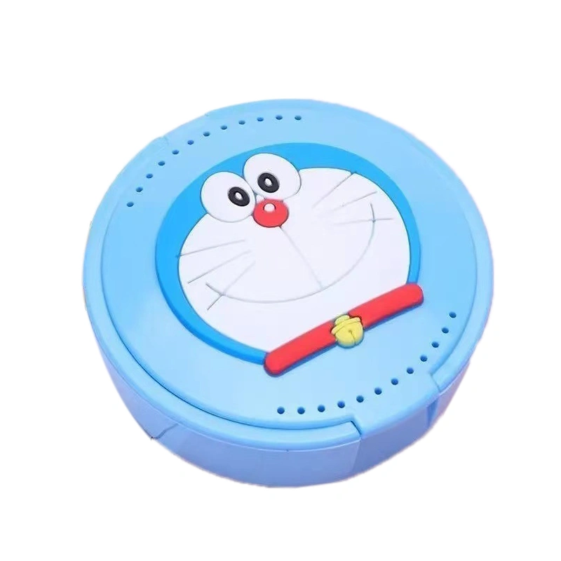 Retainer Case Travel Portable Cartoon Cute Mouth Guard Denture Aligner Case Container for Men Women Type A