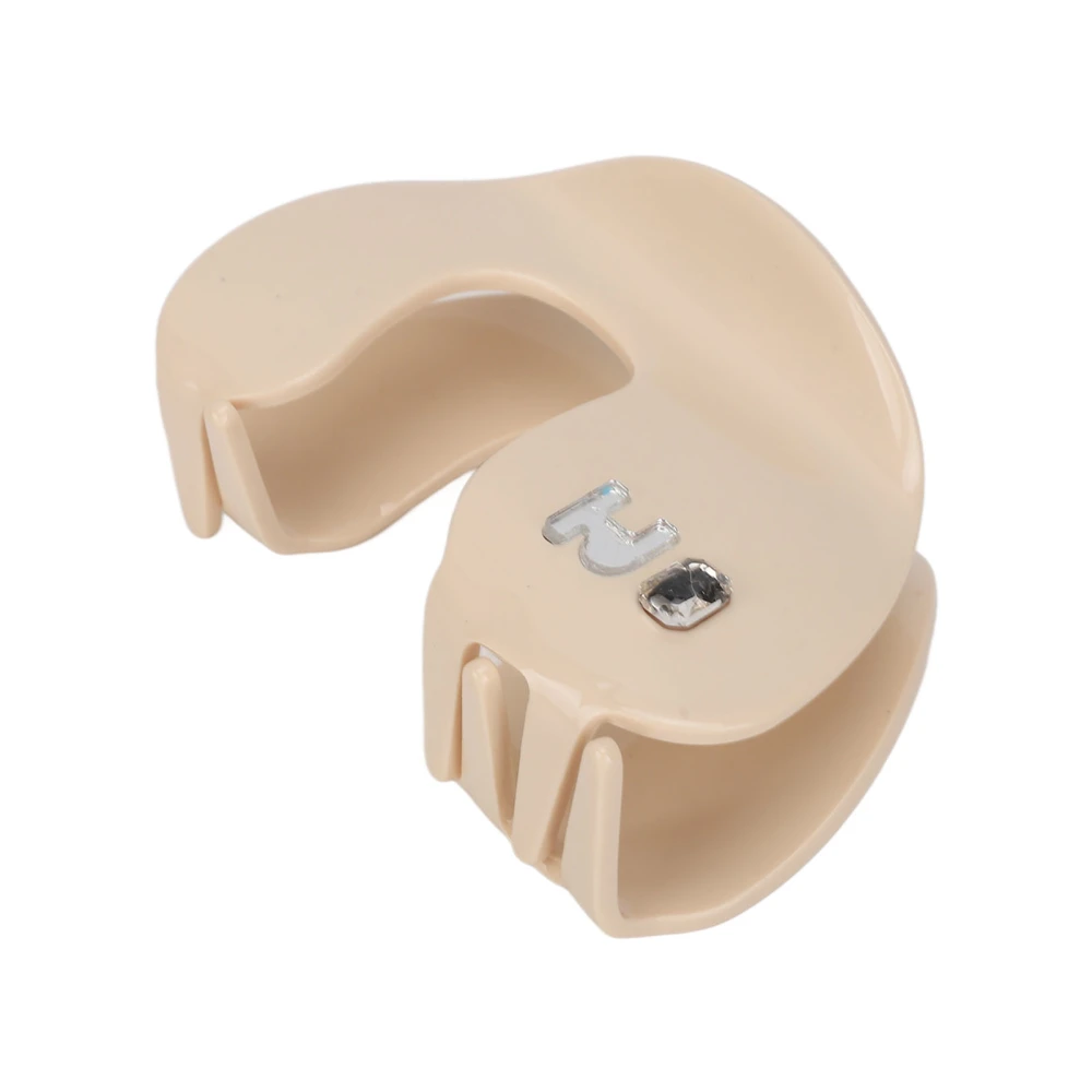 Hair Claw Clip Acrylic U Clamp Strong Hold Acrylic Accessory for Beauty Makeup Cooking Beige