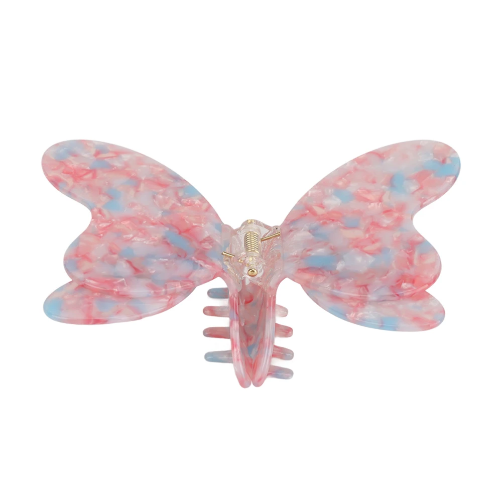 Hair Claw Clip Large Slip Resistant Floral Butterfly Shape Fashion Hair Holding Clamp Clutcher for Women Girls Pink