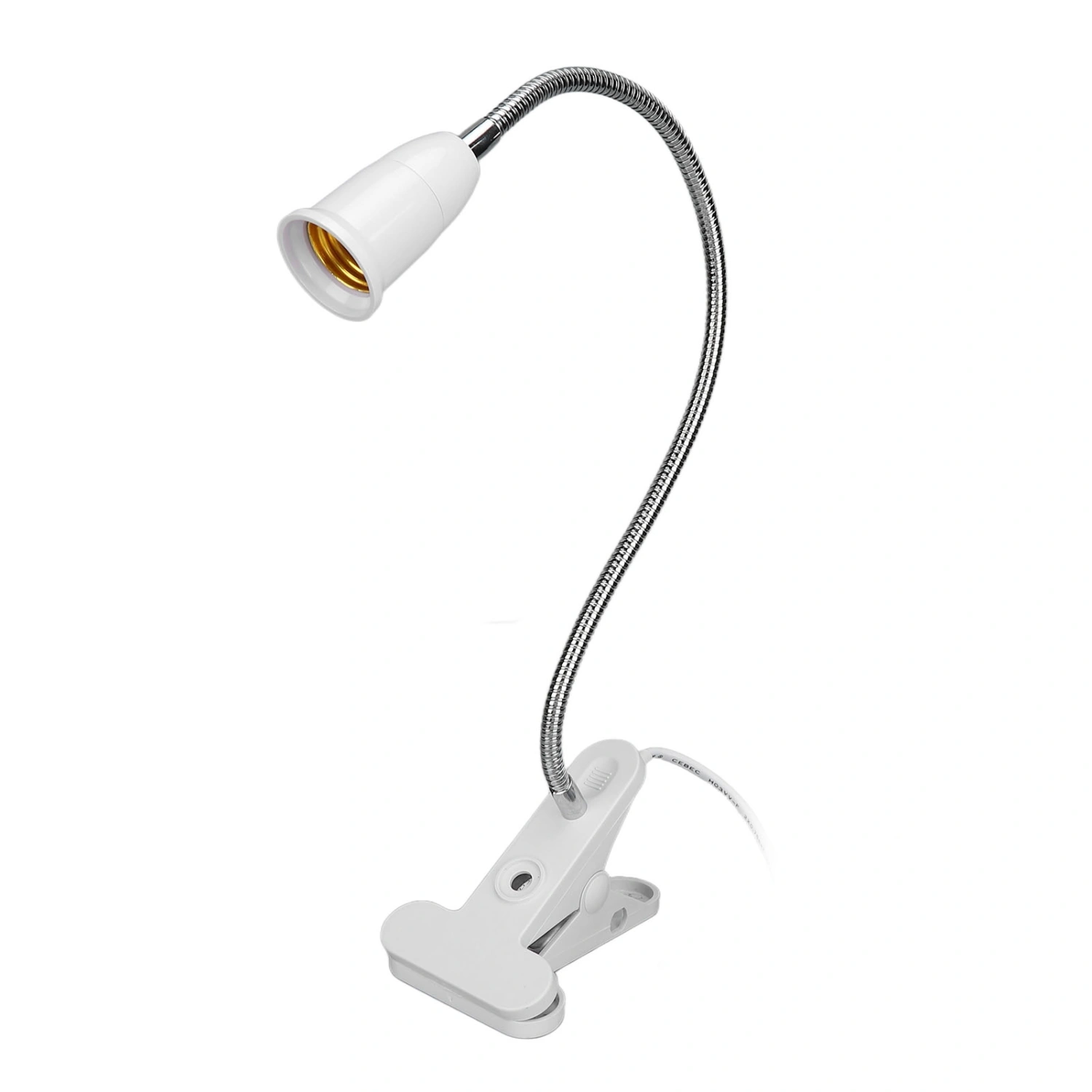 Desk Clip Clamp Lamp Holder LED E27 Light Socket Adjustable Neck Clip Lamp Holder ‑