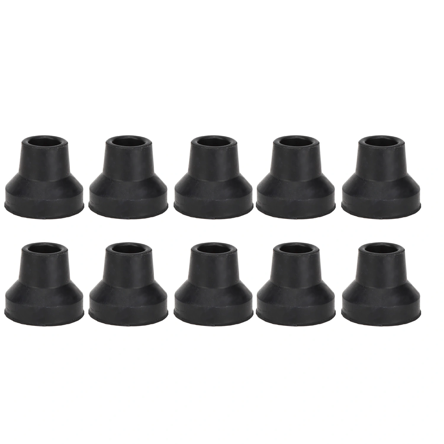 10Pcs Cane Tips Rubber Skid Resistance Wearproof Walking Crutch Tips for Standard and Folding Walking Sticks 16mm/0.63in