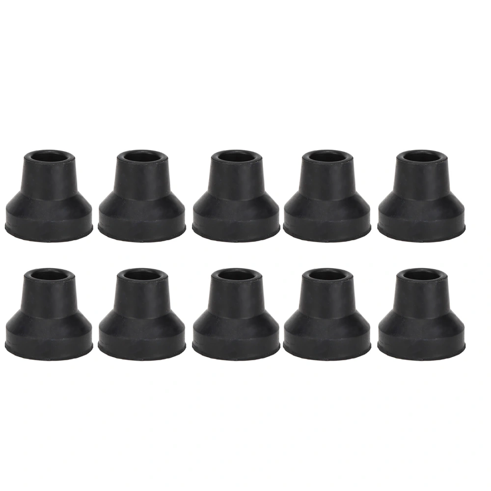 10Pcs Cane Tips Rubber Skid Resistance Wearproof Walking Crutch Tips for Standard and Folding Walking Sticks 12mm/0.47in