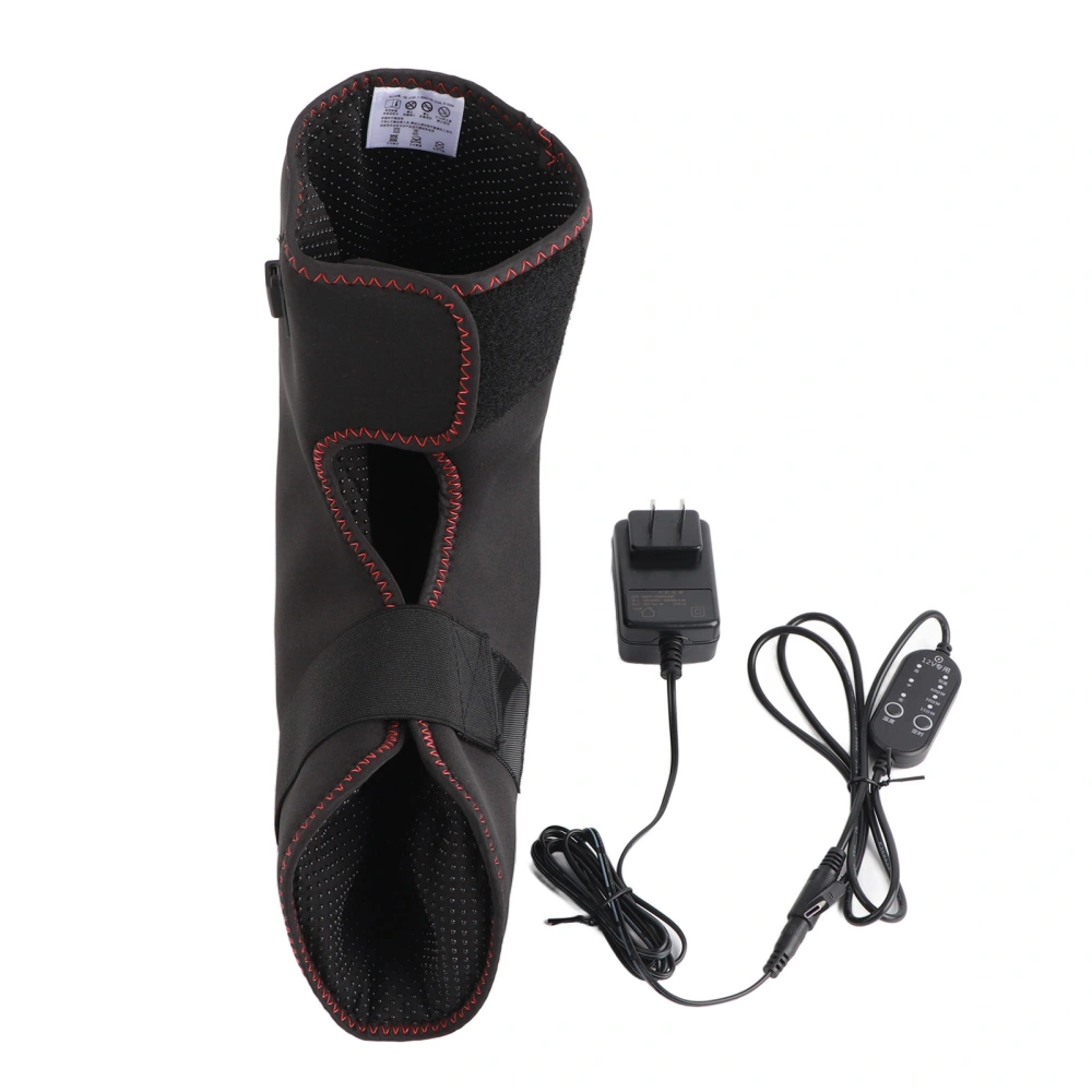 Heated Foot Ankle Brace Wraps Rapid Heating Elastic Far Infrared Heated Ankle Support Wrap US Plug 100‑240V Black