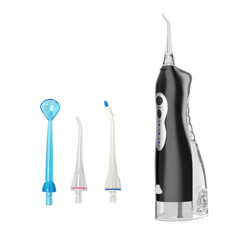 Cordless Water Flosser Deep Cleaning Pain Relief Removes Bad Odor Portable Oral Irrigator for Cleaning Black