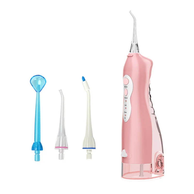 Cordless Water Flosser Deep Cleaning Pain Relief Removes Bad Odor Portable Oral Irrigator for Cleaning Pink