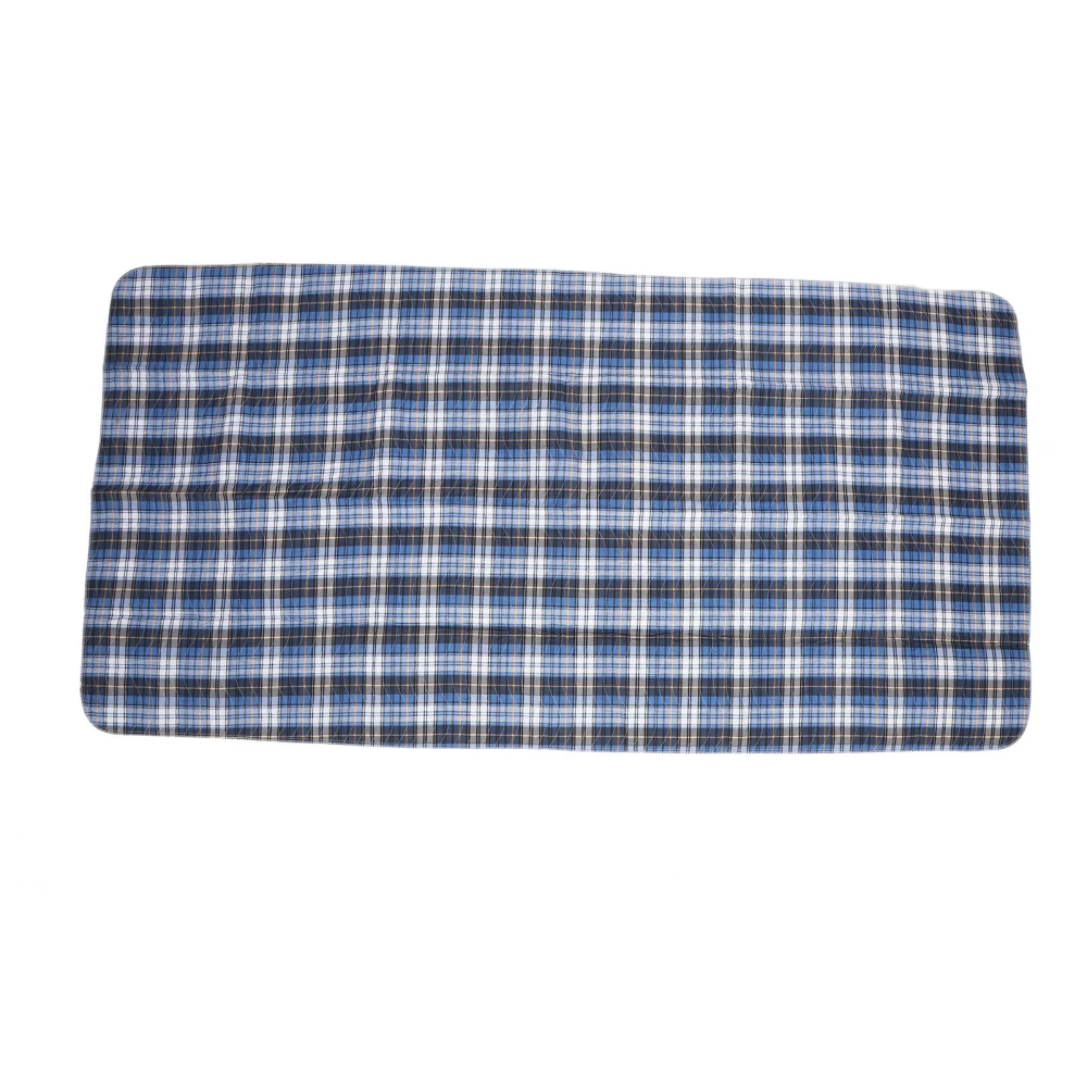 Incontinence Bed Pads Multipurpose Waterproof Reusable Washable Pee Pads for Adults Elderly Blue Plaid 90x150cm / 35.4x59.1in