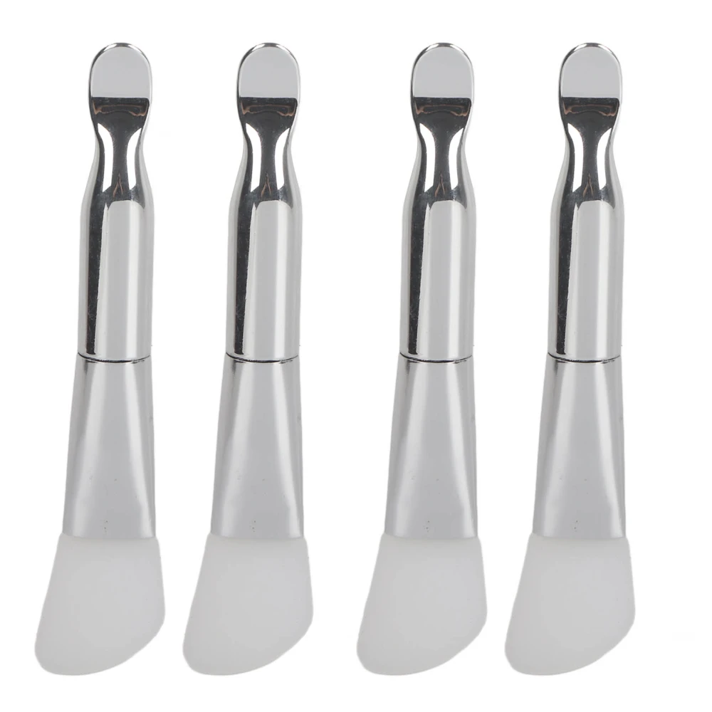 4pcs Face Mask Brushes Set Double Ended Silicone Aluminum Handle Cosmetic Beauty Tool