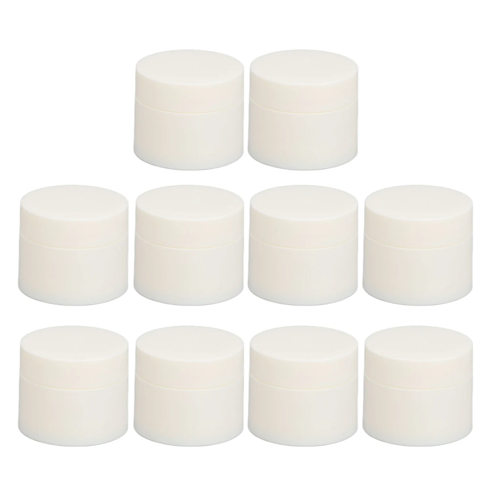 10Pcs 5g Cream Bottle Jar Refillable Cosmetic Container with Lid for Creams Gels Lotions White