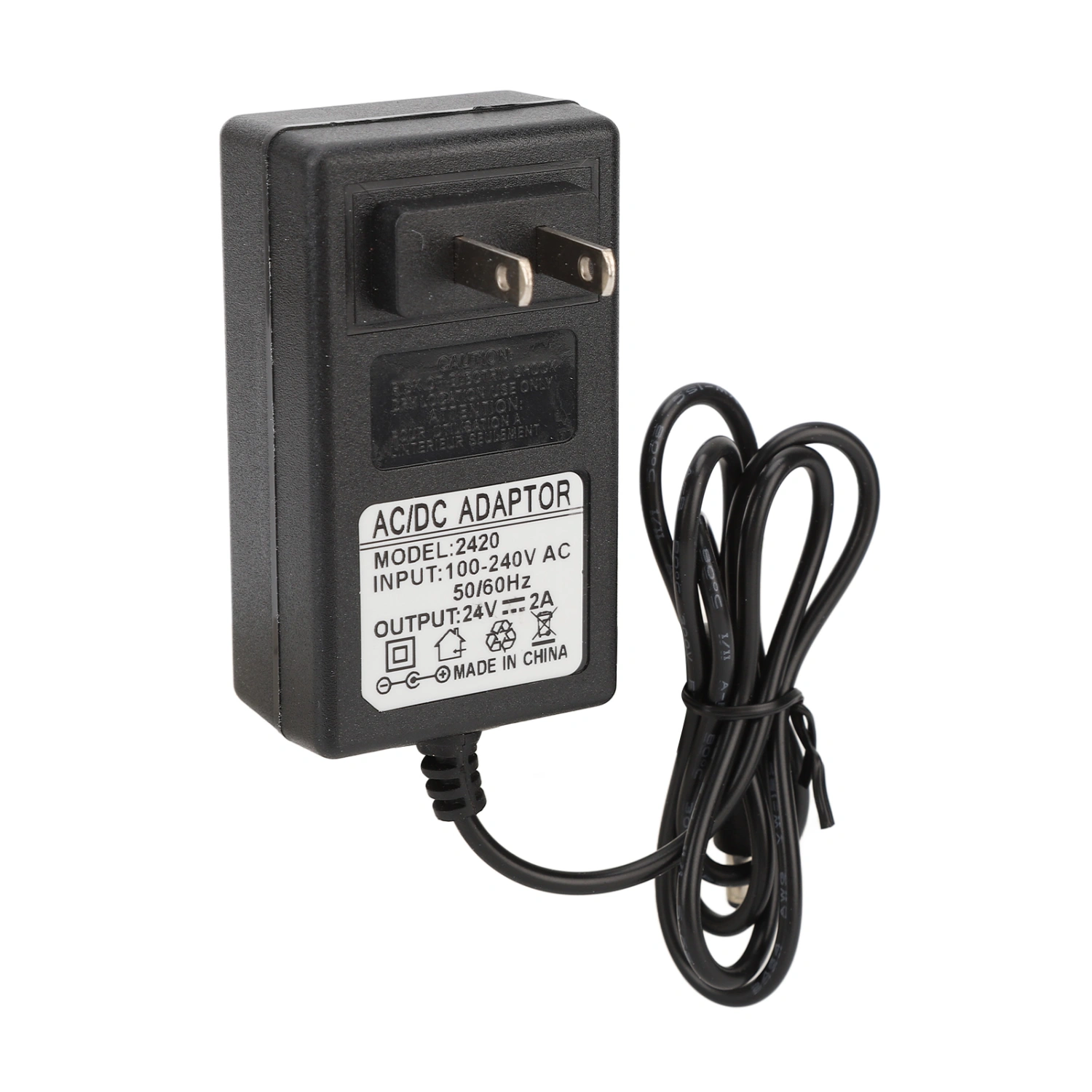 24V 2A Nail Power Adapter 48W Power Supply Adapter for LED Nail Lamp US Plug 100‑240V
