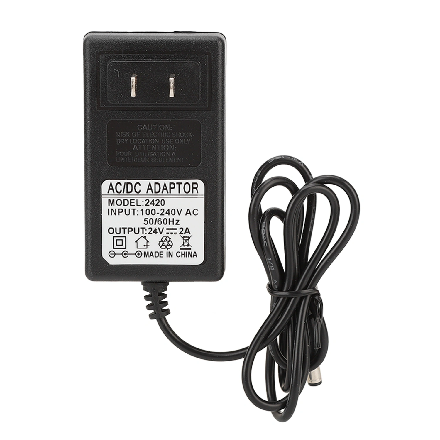 24V 2A Nail Power Adapter 48W Power Supply Adapter for LED Nail Lamp US Plug 100‑240V