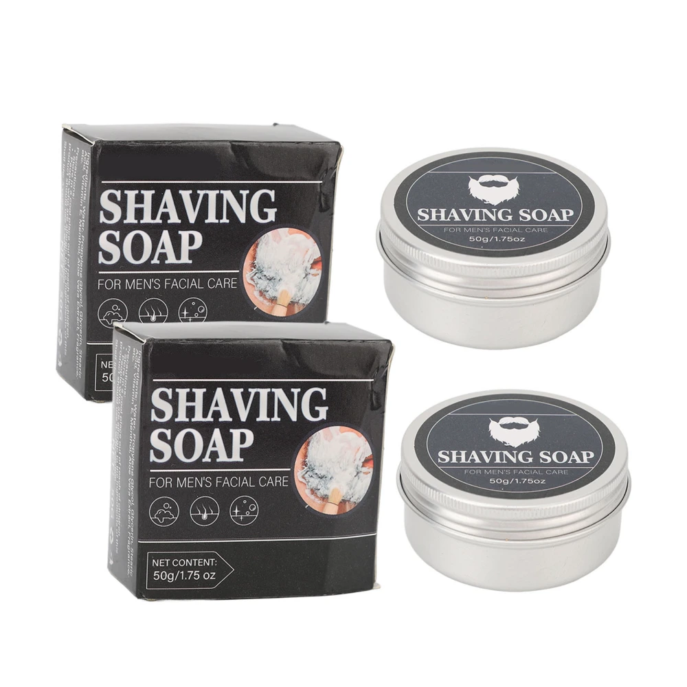 2Pcs Shaving Cream 50g Fine Rich Lather Deep Cleaning Skin Moisturizing Shaving Foam for Men Shaving