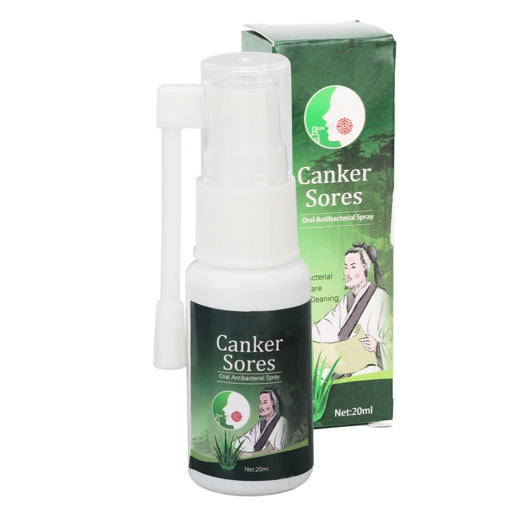 Canker Sore Relief Spray Men Women Herbal Extract Mouth Sore Relief Spray for Daily Oral Care 20ml