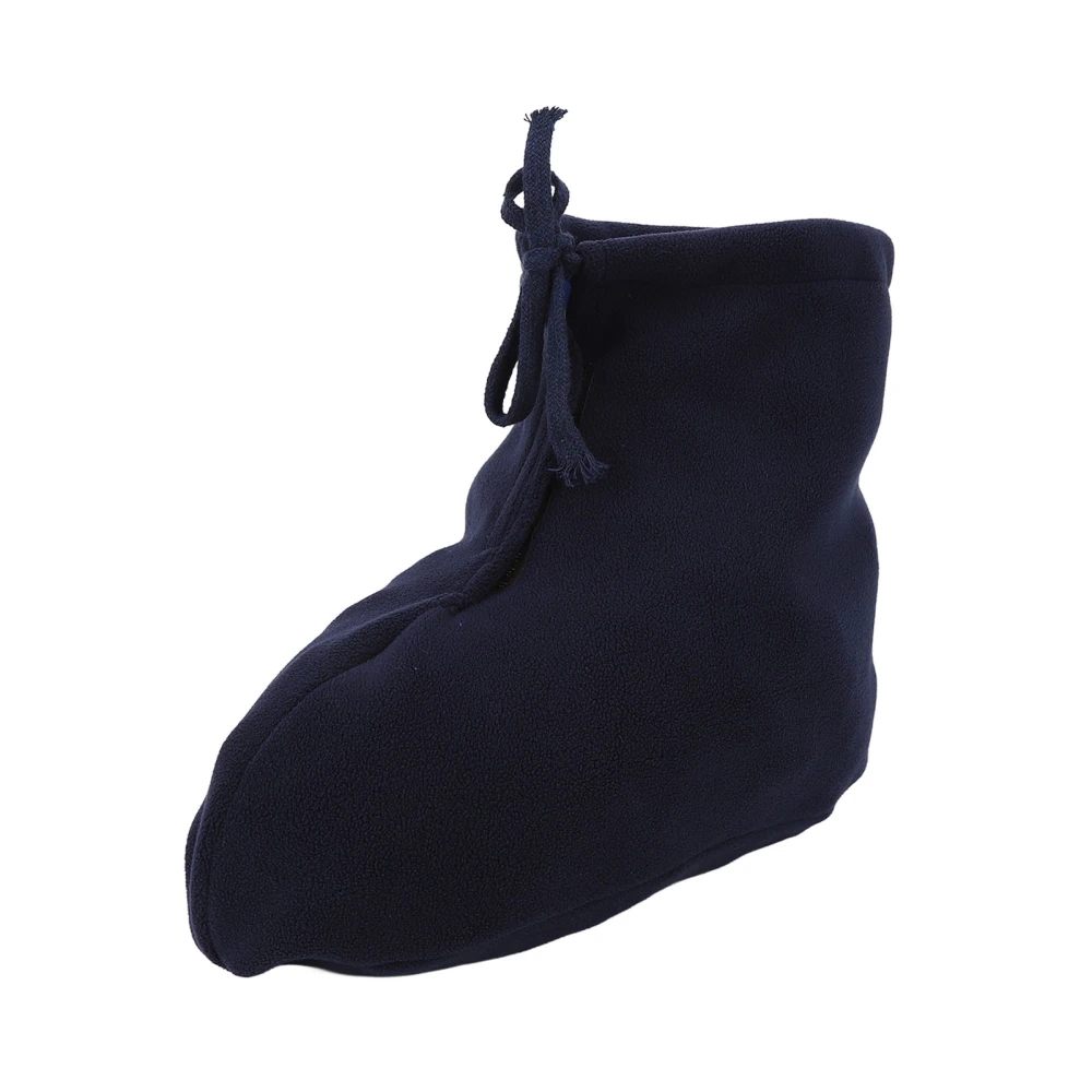 Men Women Cast Sock Dark Blue Soft Fleece Thick Adjustable Cast Toe Cover Foot Warmer for Swollen Feet S