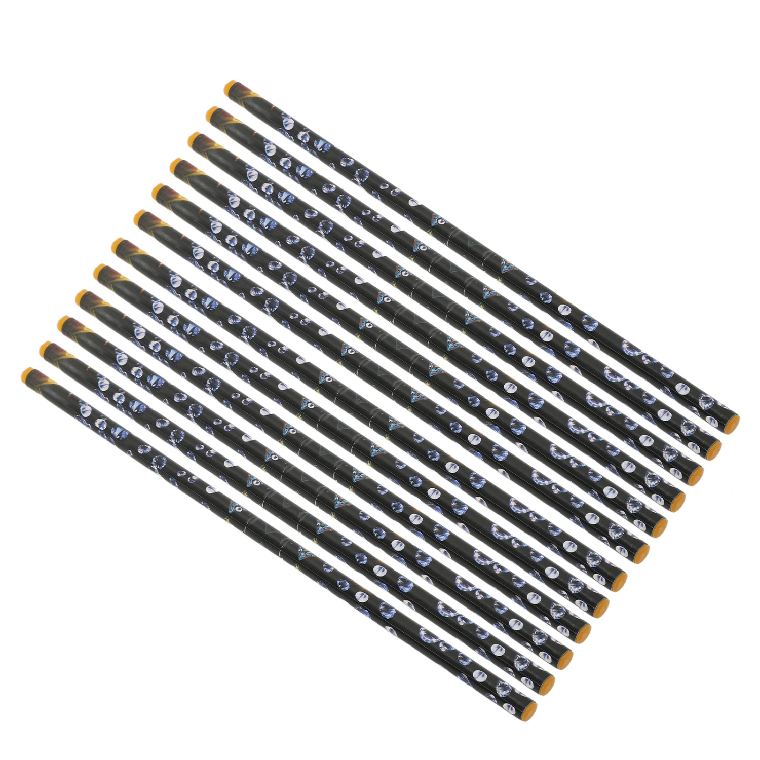 12pcs Nail Dotting Wax Pen Self Adhesive Rhinestones Picker Wax Pen for Nail Art DIY Decoration Yellow