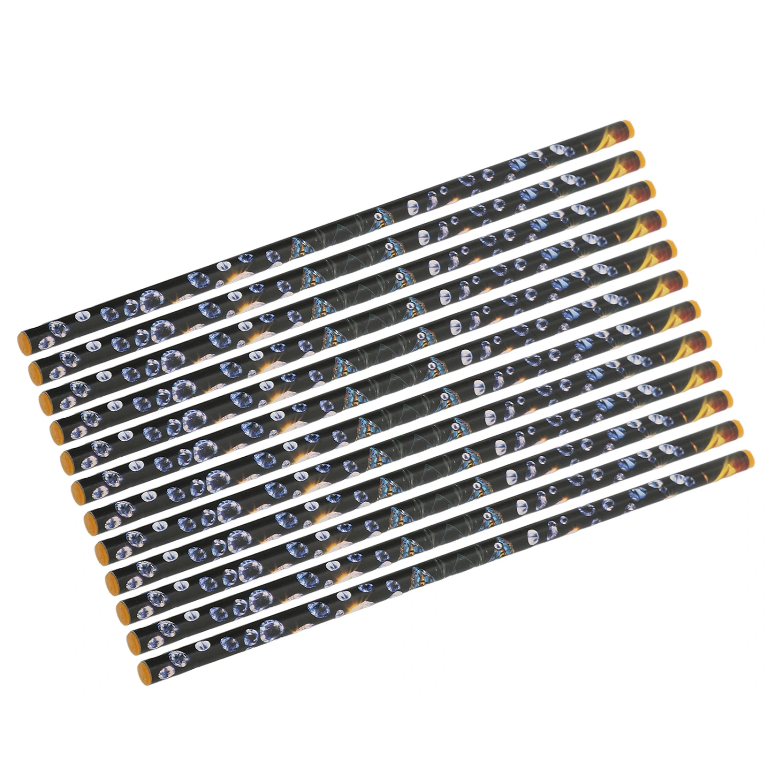 12pcs Nail Dotting Wax Pen Self Adhesive Rhinestones Picker Wax Pen for Nail Art DIY Decoration Yellow
