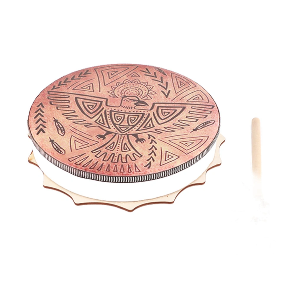 Shaman Drum with Drum Stick Deep Bass Healing Tool Decoration