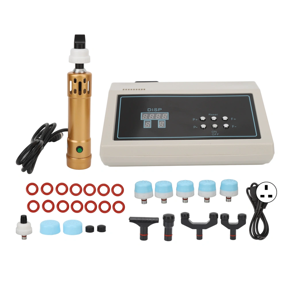 Shockwave Therapy Device Extracorporeal ED Treatment Physical Reduce Pain Body Shockwave Massager Gold 100‑240V UK Plug