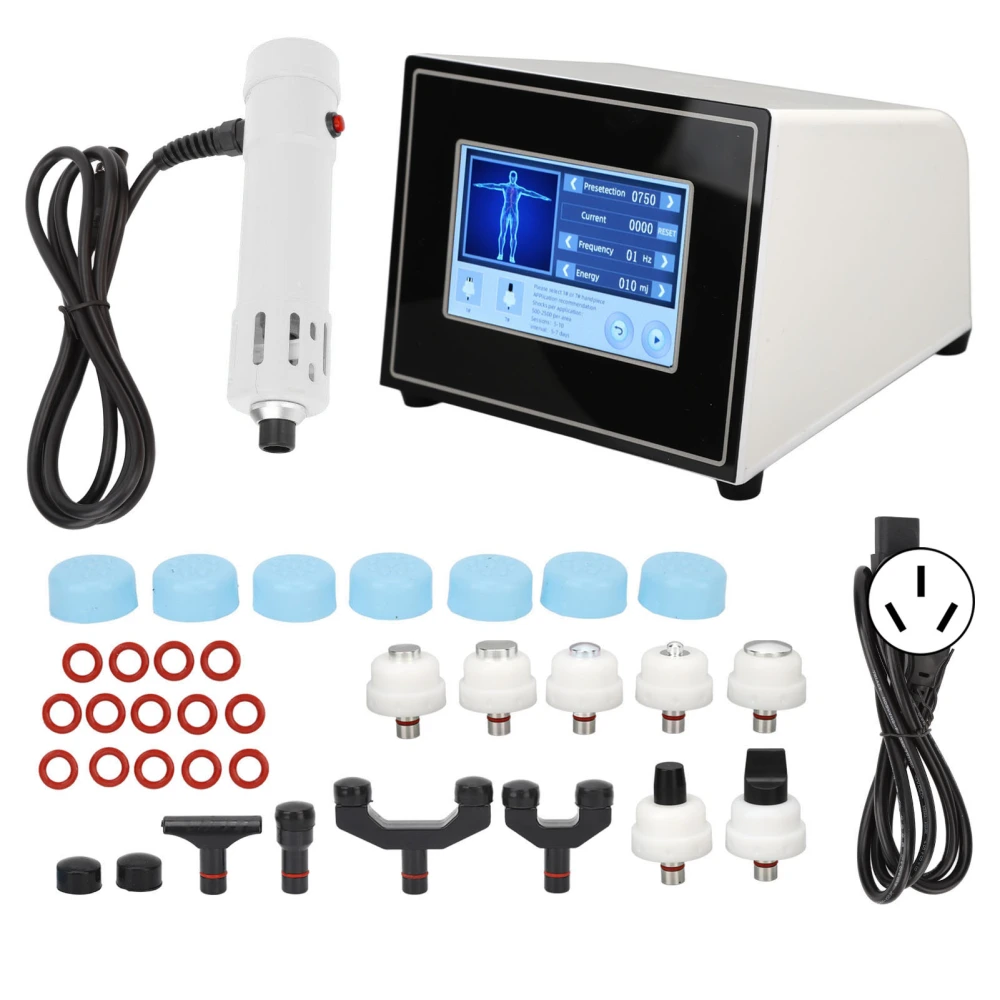 ED Shockwave Therapy Machine Professional Adjustable Shockwave Treatment Machine Massager 100‑240V White AU Plug