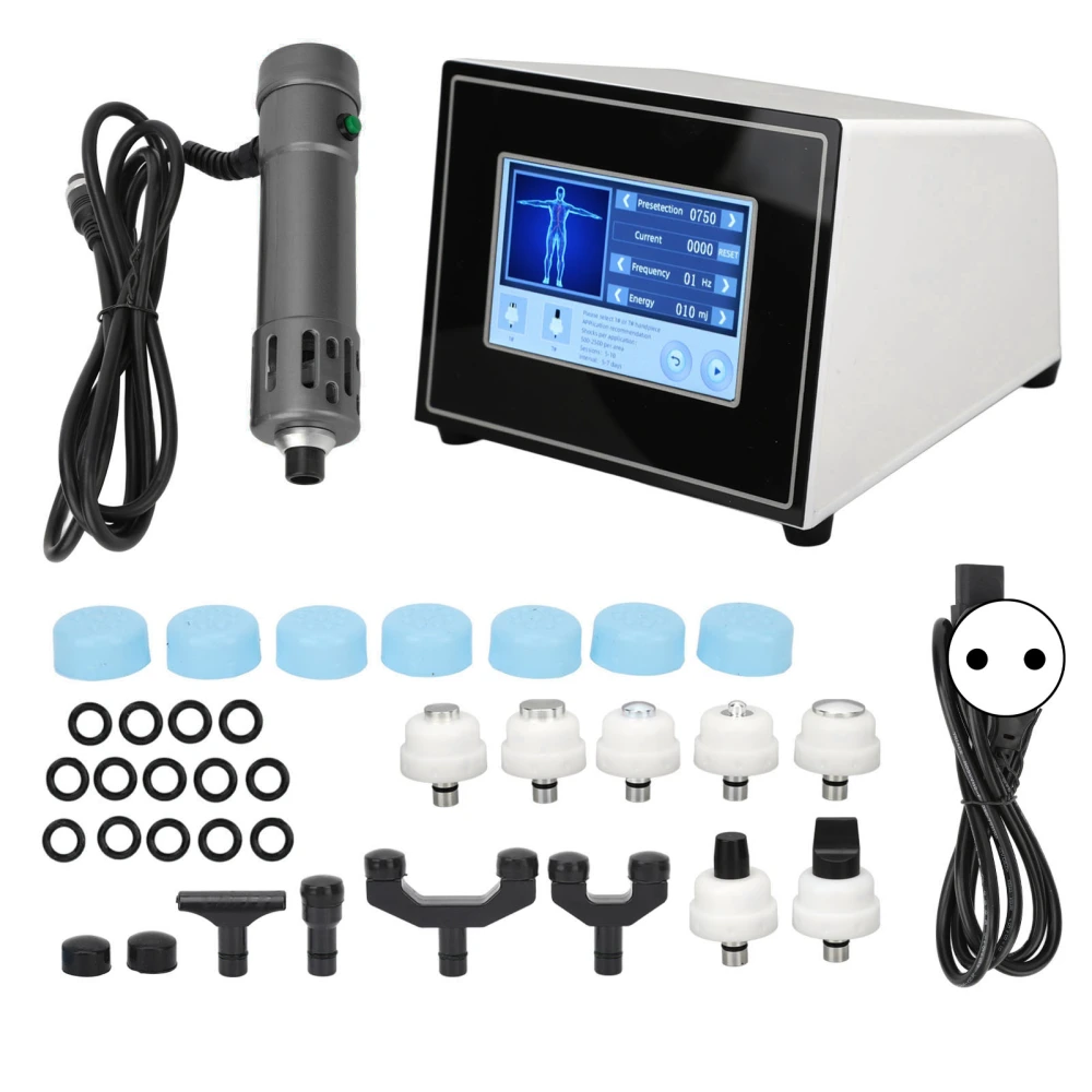 Shockwave Therapy Machine Radial Extracorporeal Shockwave Therapy Machine Radial Shockwave Therapy Ebony 100‑240V EU Plug