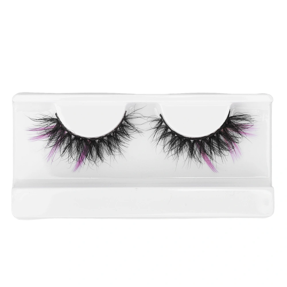 0.98in Colorful Eyelashes Purple Ends Fluffy Dramatic Colored False Eyelashes for Stage 8697‑62C