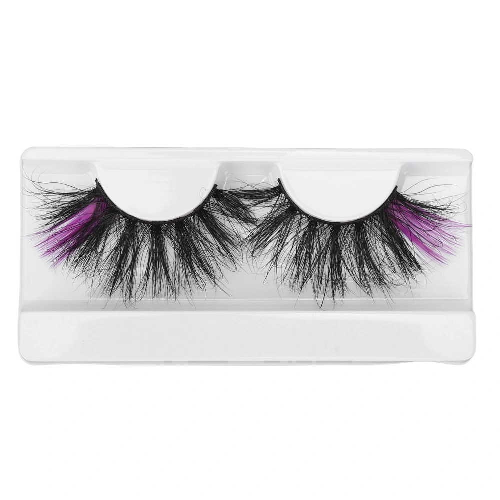 0.98in Colorful Eyelashes Purple Ends Fluffy Dramatic Colored False Eyelashes for Stage 71A-6C