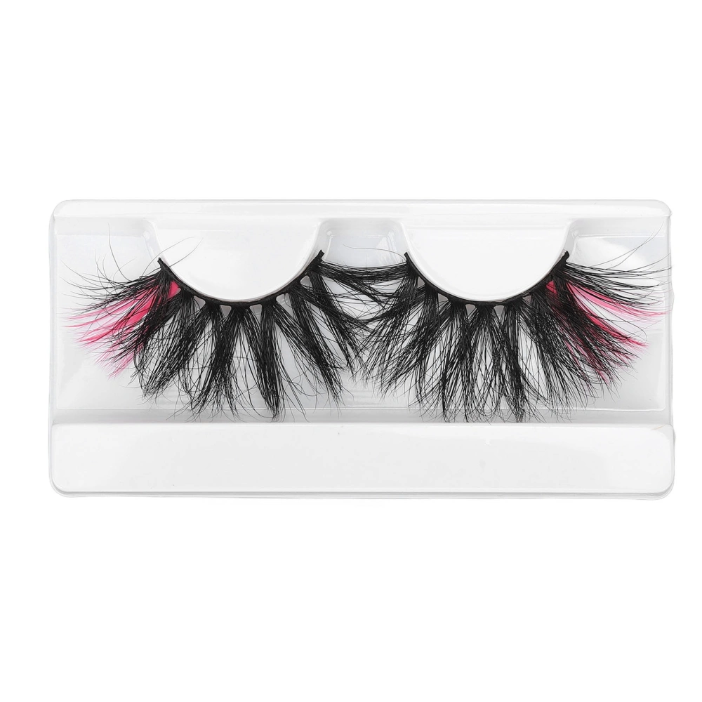 0.98in Color False Eyelashes Wispy Fluffy Pink Ends Dramatic Colored False Eyelashes 670A-5C