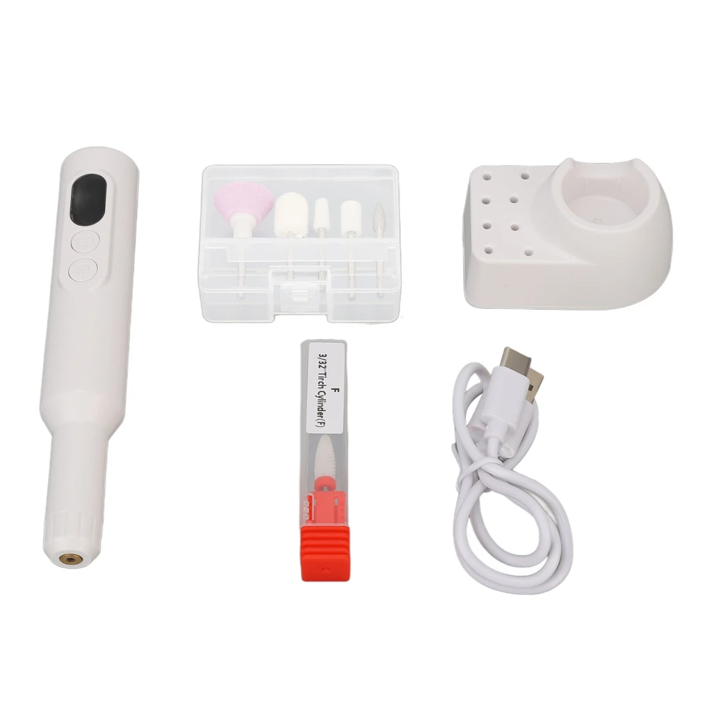 LED Nail Drill Machine 18000RPM Rechargeable Portable Home Salon Electric Nail File Manicure Tool