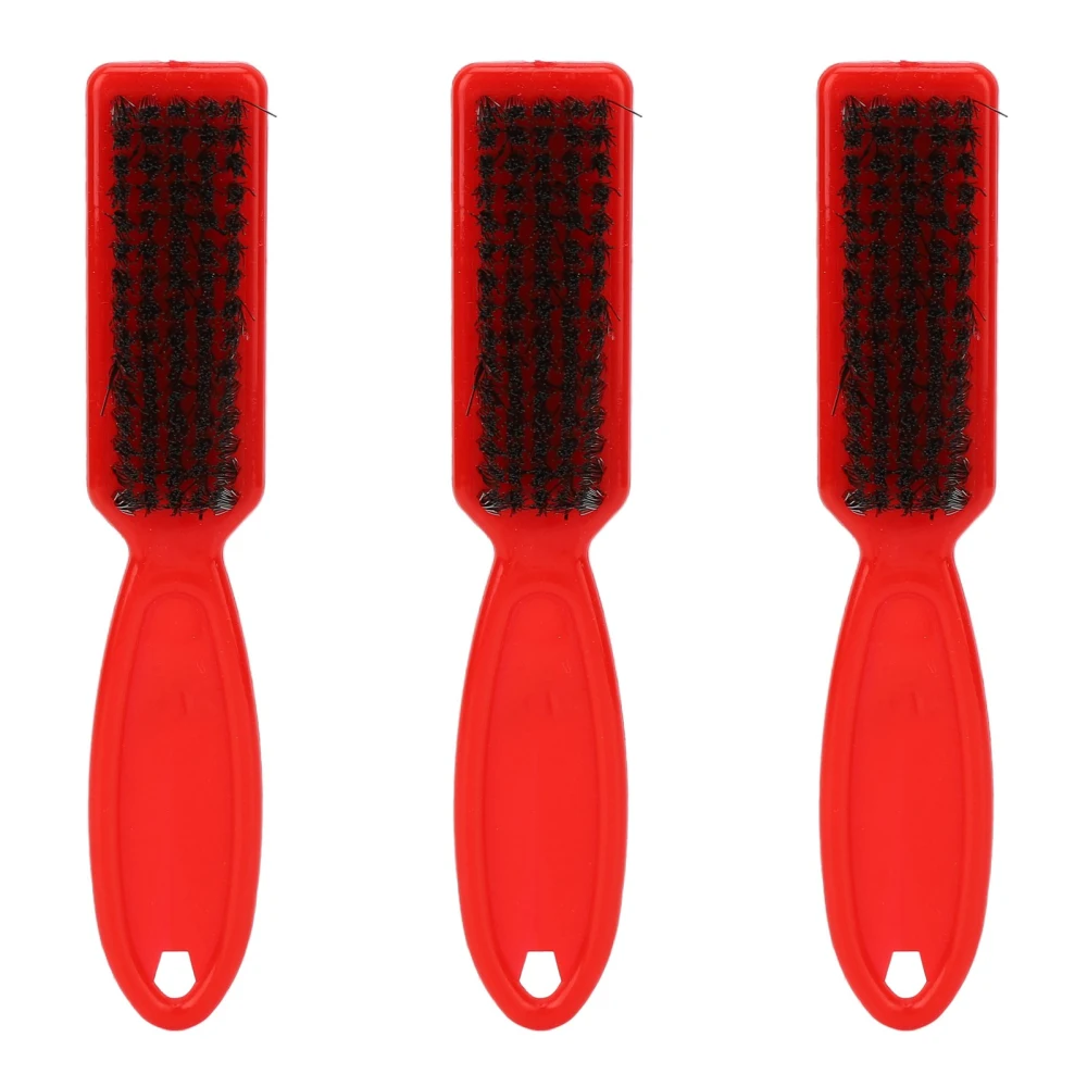 3pcs Beard Grooming Brush Nylon Bristles Curved Reinforced Handle Multifunctional for Man