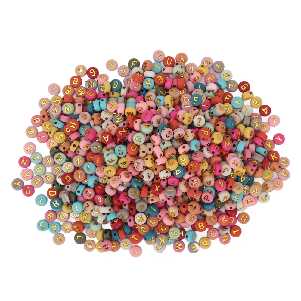 1200Pcs Acrylic Letter Beads Smoother Comfortable Edges Round Colored Beard Beads for DIY Bracelet Necklace Earrings