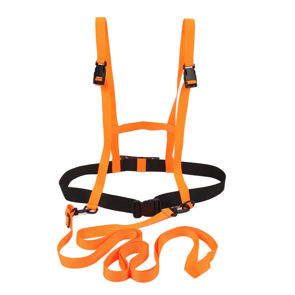 Kids Ski Harness High Safety Improve Learning Efficiency Wear Resistant Nylon Adjustment Ski Training Leash for Ice Skating Orange