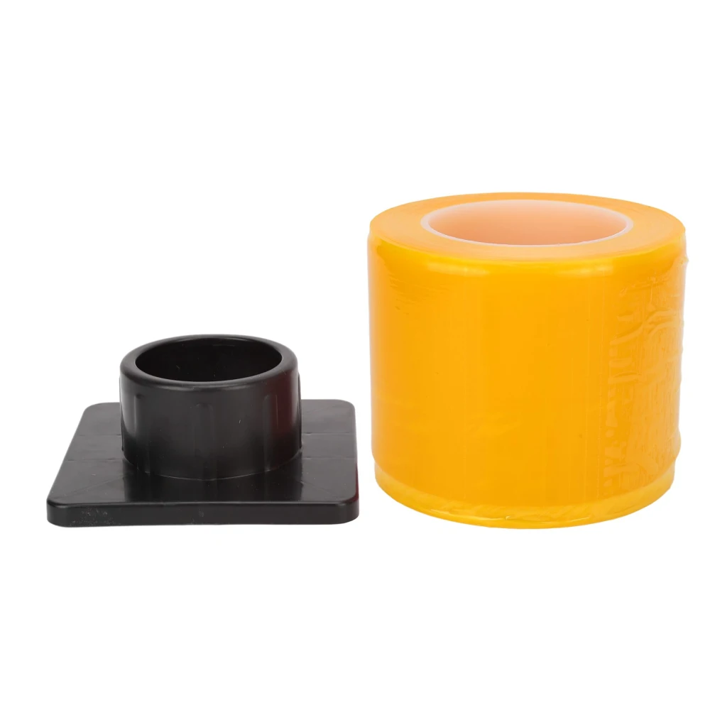 1 Roll 1200 Pcs Barrier Film Disposable Automatic Adsorption Waterproof Tattoo Protective PE Film Barrier Tape With Base Yellow