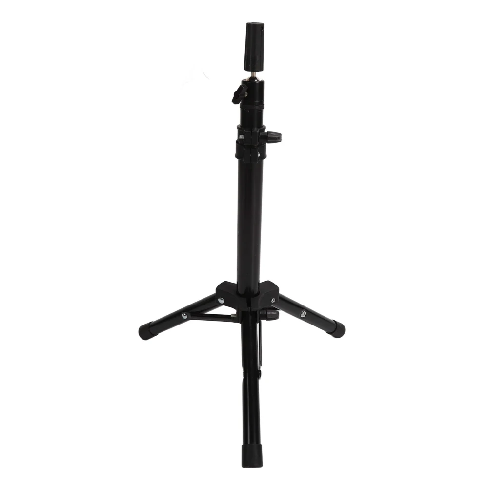 Wig Head Tripod Aluminium Alloy Stable Black Mannequin Head Stand for Hairdressing Training