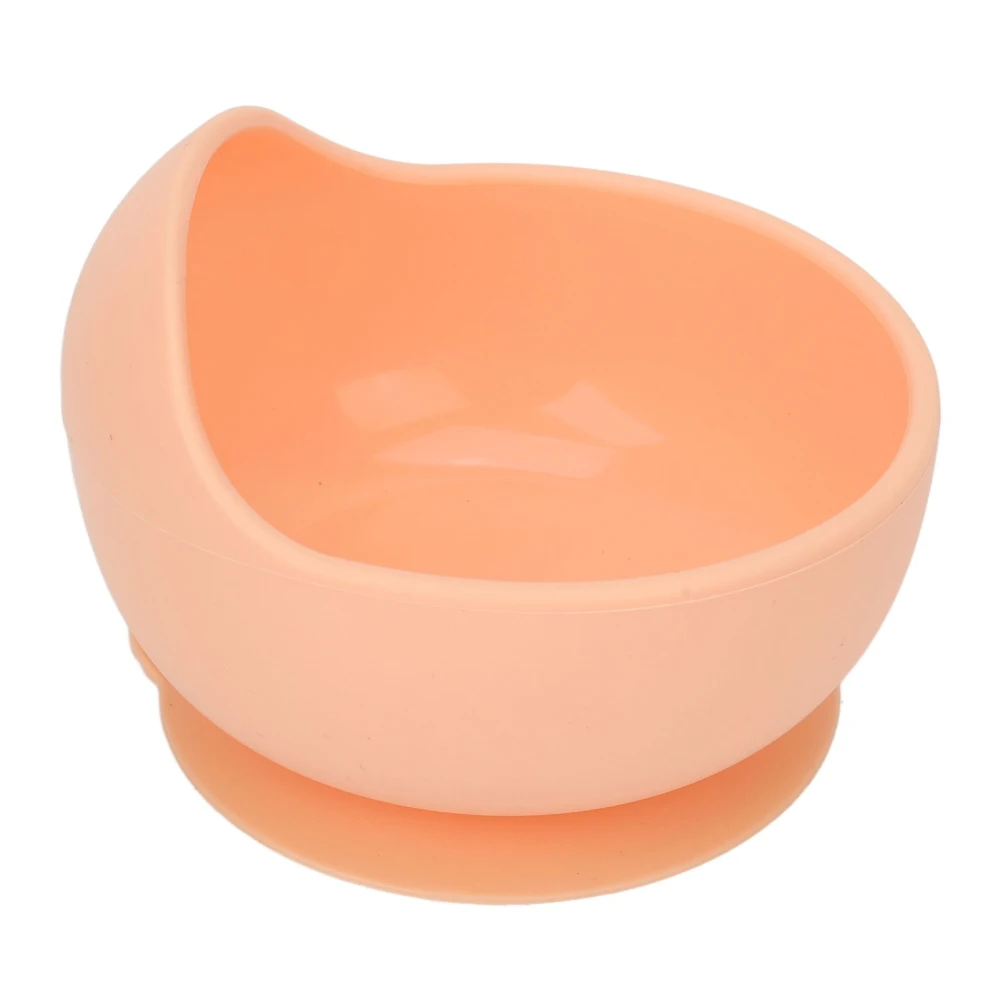 Elderly Silicone Bowl Children Portable Safe Soft Bowl with Suction Cup Tableware for Home Restaurant Dusty Pink