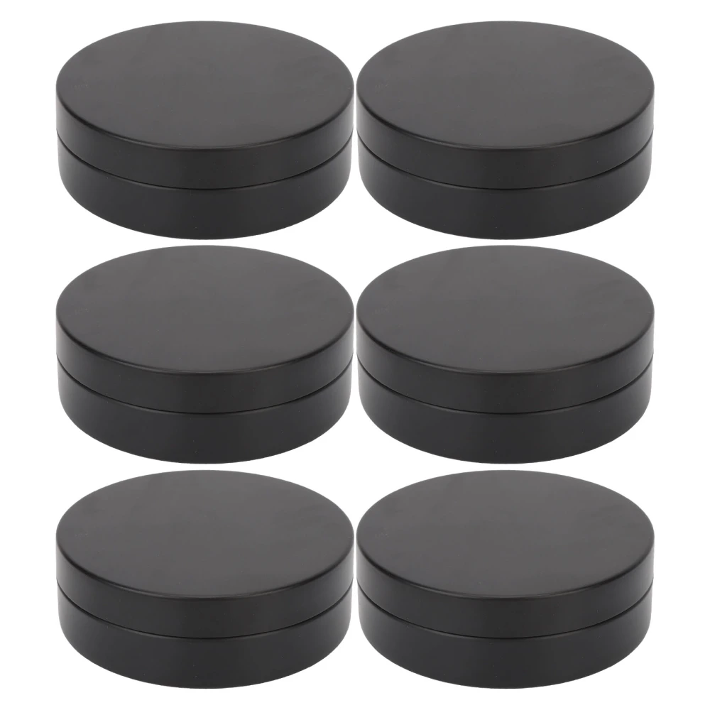 6 Pcs Aluminum Jar Round Black Odorless Safe Lightweight Portable Aluminum Cosmetic Jar Container for Traveling