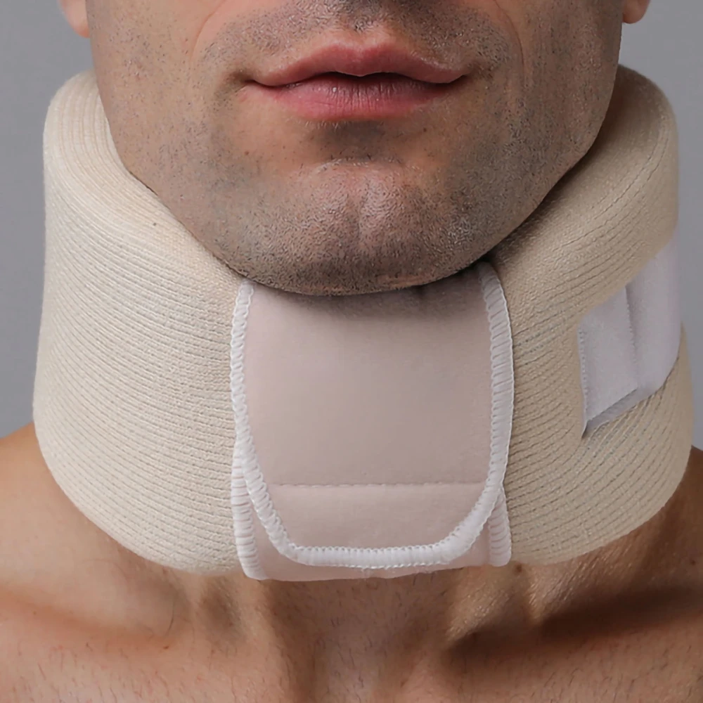 Neck Brace Holder Skin Color Neck Protection Breathable Comfortable Cervical Collar for Home Office XL