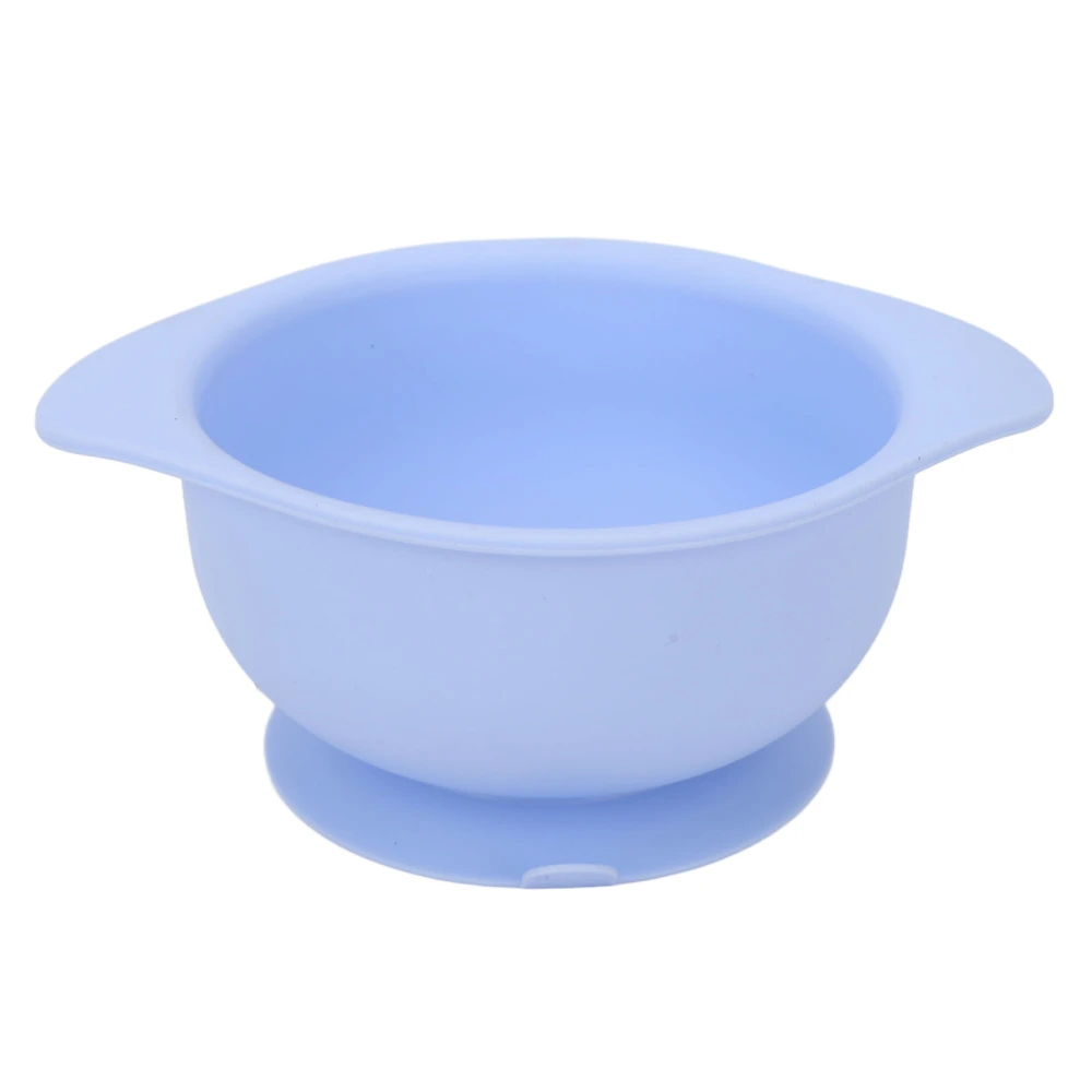 Silicone Bowl with Suction High Temperature Resistance Anti Turning for Children Elderly Light Blue