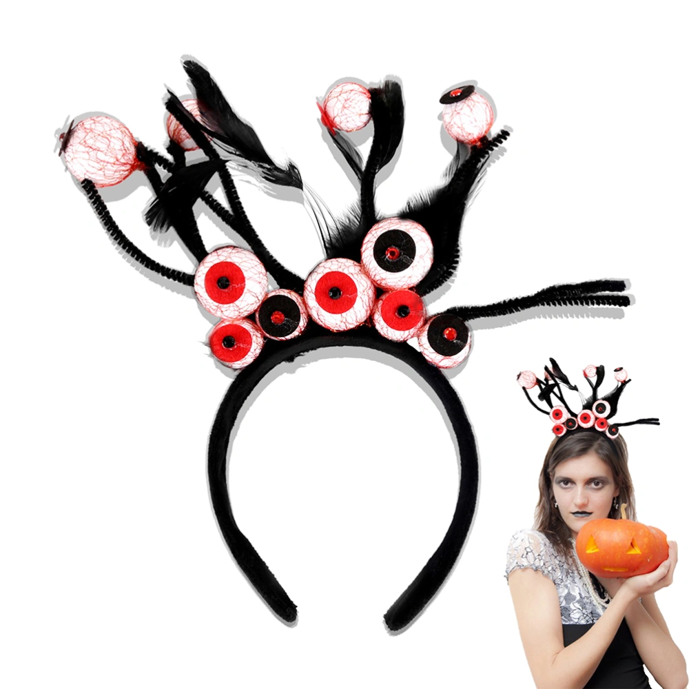 Halloween Costume Headband Halloween Eyeball Hair Hoop Halloween Head Band Headpiece Festival Party Favors Accessory