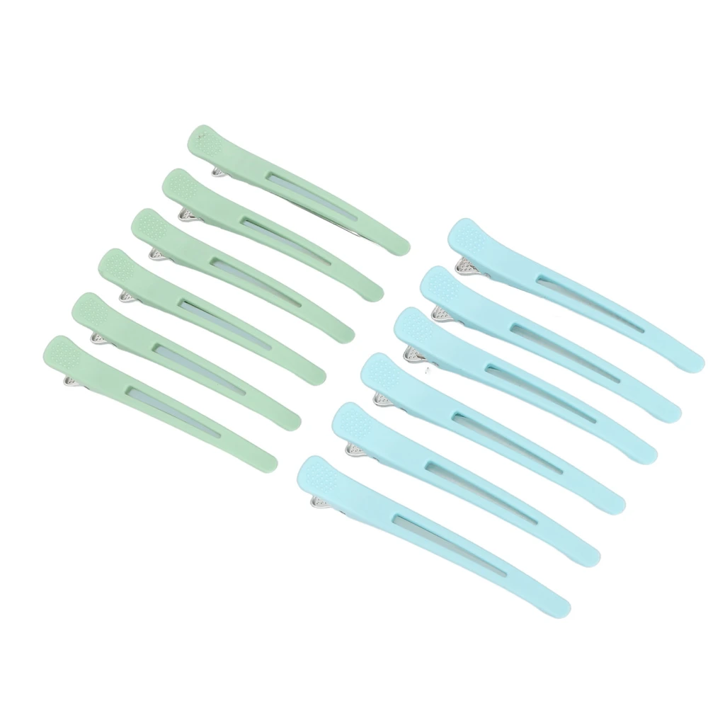 12Pcs Duck Billed Hair Clips Safe ABS Silicone High Elasticity Sectioning Barber Hair Clips for Salon Styling Sectioning