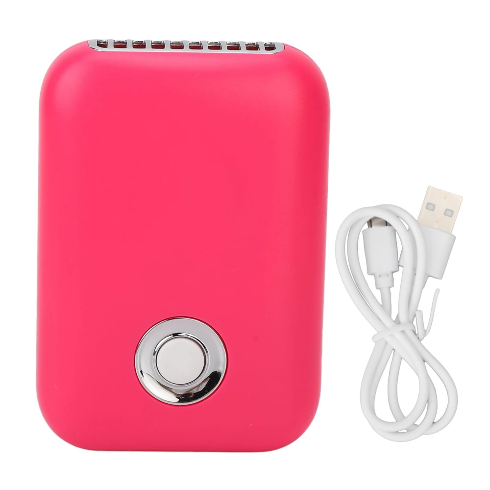 Eyelash Dryer Fan Mini Portable USB Rechargeable 3 Speed Low Noise Eyelash Blow Dryer with Folding T Bracket Rose Red