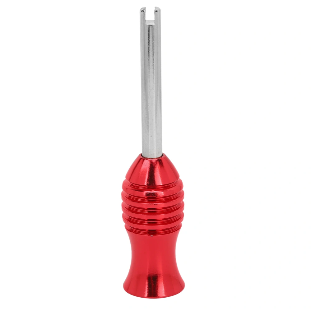 Coil Tattoo Armature Bar Stainless Steel Fish Shape Threaded Surface Tattoo Adjuster for Salon Diameter 25mm Red