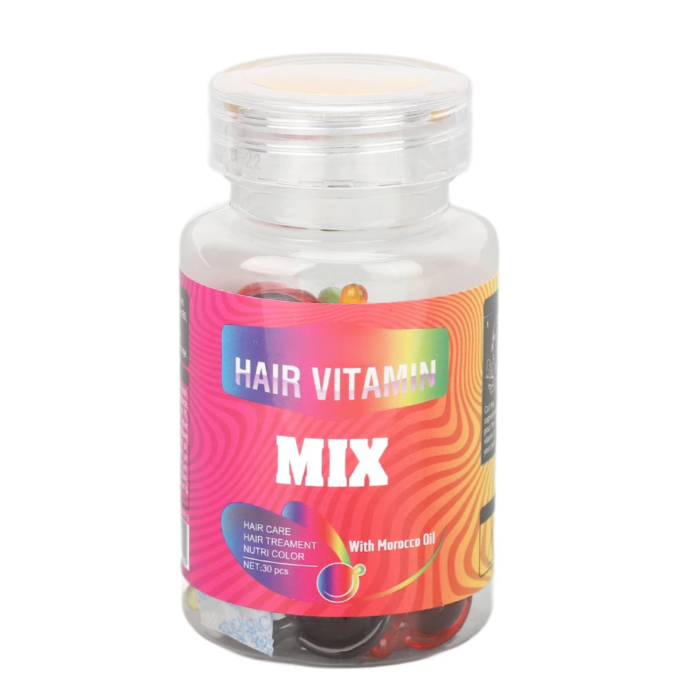 30pcs Hair Care Capsule Moisturizing Repair Maintenance Increase Flexibility 7 Colors Mixed Hair Oil Serum Capsule