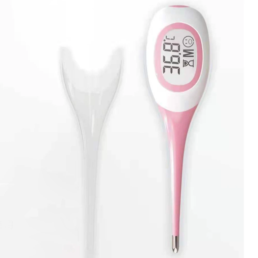 Digital Thermometer Fast Reading Flexible Tip High Precision Oral Rectal Underarm Thermometer Pink