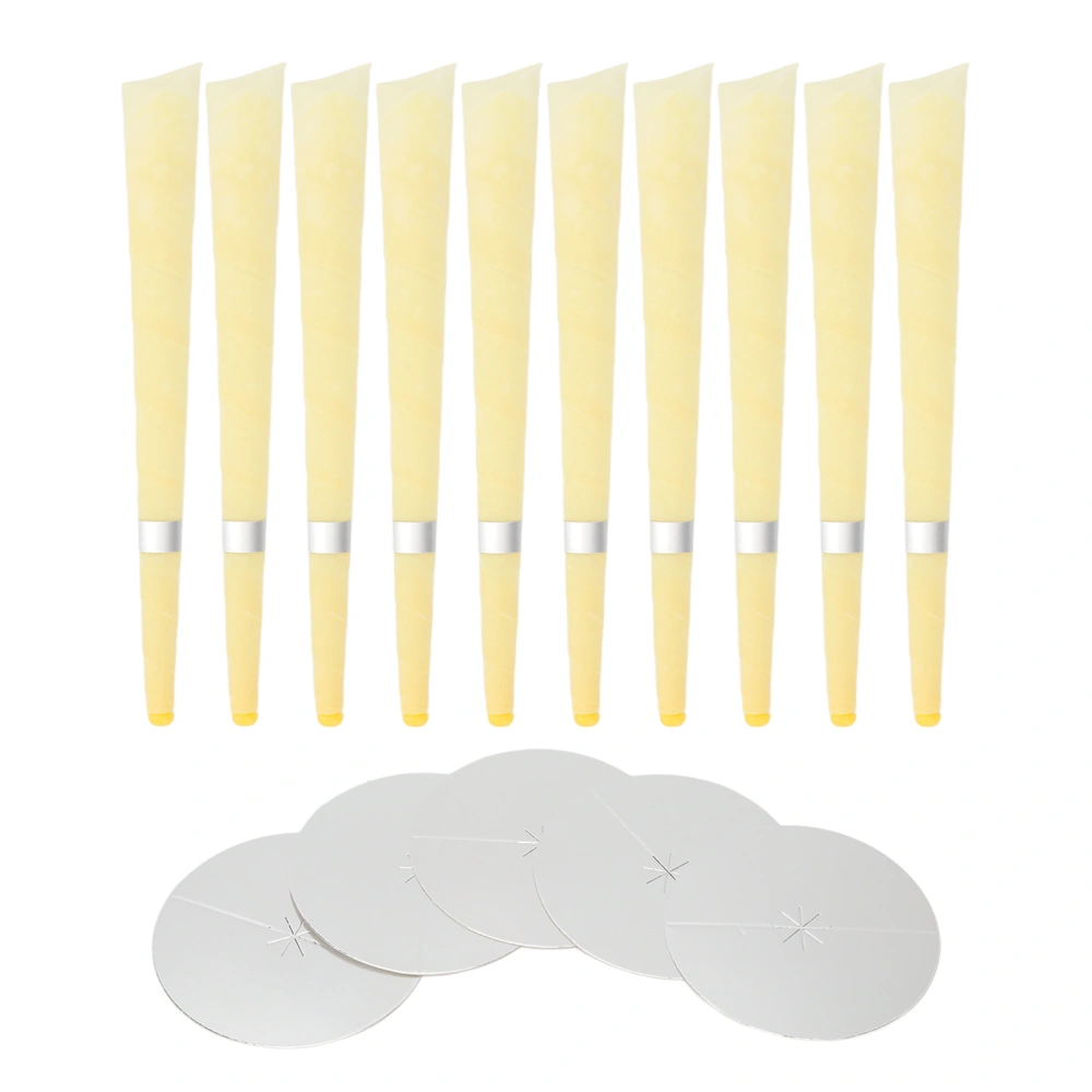 10pcs Ear Cleaning Candling Wax Reduce Headaches Relieve Fatigue Aromatic Ear Removal Candle with 5pcs Ear Pallets